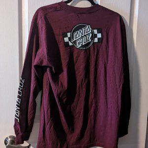 Santa Cruz Skateboards Logo Long Sleeved T-Shirt - Medium NWT